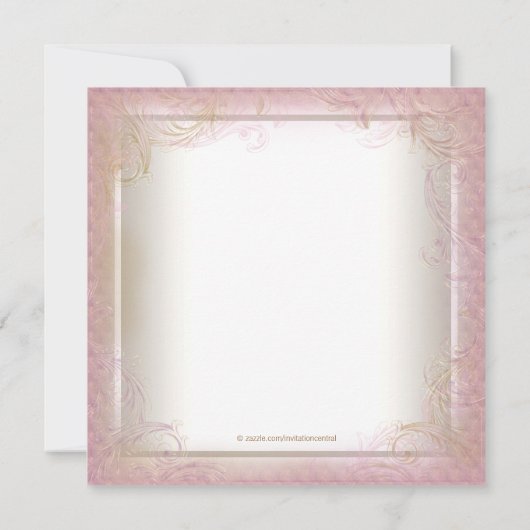 Paris Sweet 16 Party Roze en Gouden Parel Kaart (Achterkant)