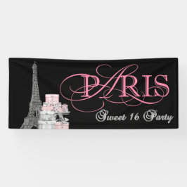 Paris Sweet 16 Party Spandoek