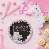 Paris Sweet 16 verjaardagsfeestje Papieren Bordje (Feest)