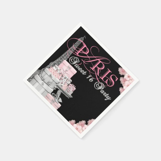 Paris Sweet 16 verjaardagsfeestje Servetten (Hoek)