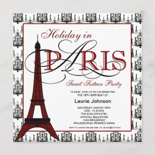 Paris Sweet Sixteen Kaart