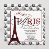 Paris Sweet Sixteen Party Kaart (Voorkant / Achterkant)