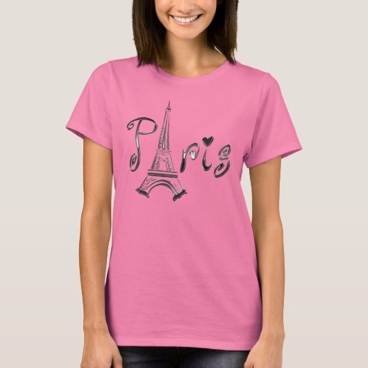 PARIS T-shirt met Eiffeltoren (Voorkant)