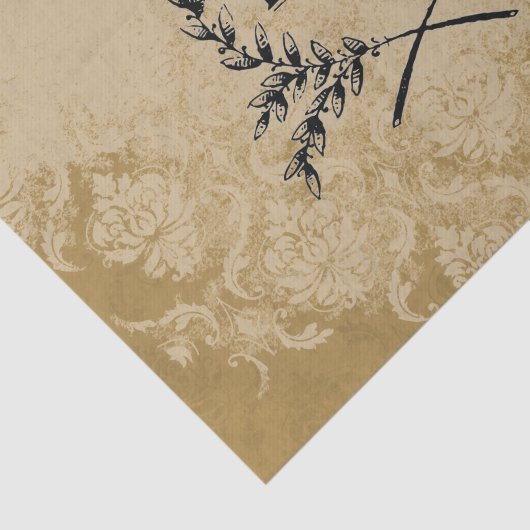 Paris Tan Cream  Damask-weefselpapier Tissuepapier (Detail)