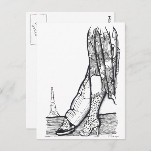 Paris Tango Briefkaart (Voorkant / Achterkant)