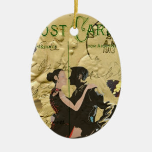 Paris Tango-postkaart Keramisch Ornament
