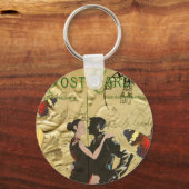 Paris Tango-postkaart Sleutelhanger (Voorkant)