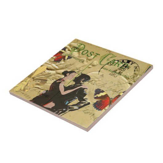 Paris Tango-postkaart Tegeltje (Zijkant)