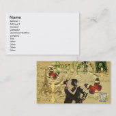 Paris Tango-postkaart Visitekaartje (Voorkant / Achterkant)