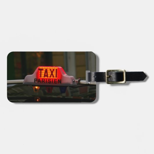 Paris Taxi Bagagelabel (Voorkant horizontaal)