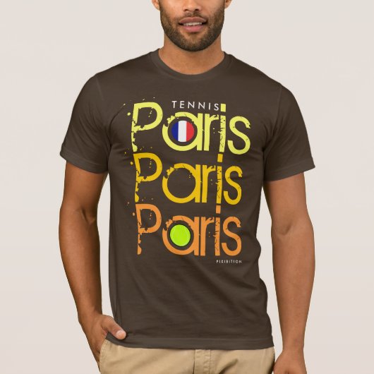 Paris Tennis French Open BrownT-Shirt T-shirt (Voorkant)