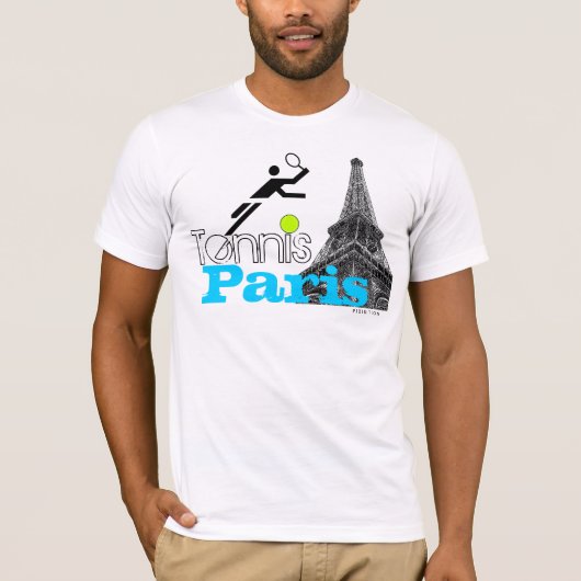 Paris Tennis French Open Eiffel T-Shirt (Voorkant)