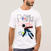 Paris Tennis French Open Flag T-Shirt (Voorkant)