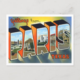 Paris, Texas  Big Letters Briefkaart