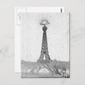 Paris, Texas Eiffel Tower Drawing Briefkaart (Voorkant / Achterkant)