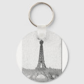 Paris, Texas Eiffel Tower Drawing Sleutelhanger (Voorkant)