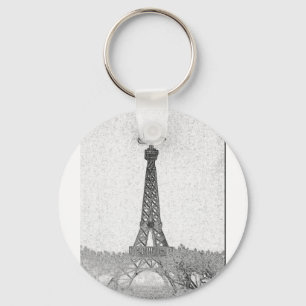 Paris, Texas Eiffel Tower Drawing Sleutelhanger