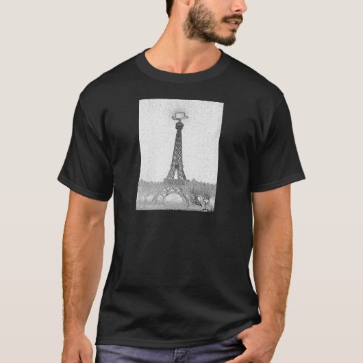 Paris, Texas Eiffel Tower Drawing T-shirt (Voorkant)