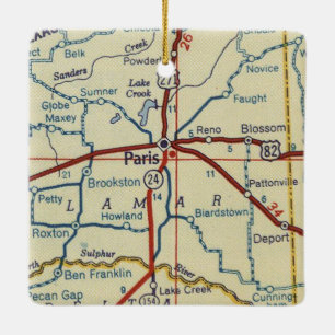 Paris Texas  Keramisch Ornament