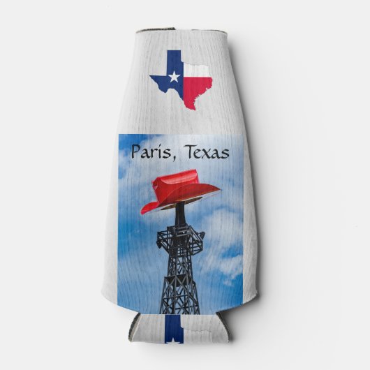 Paris, Texas, Red Cowboy Pet, Eiffel Tower Flesjeskoeler (Voorkant)