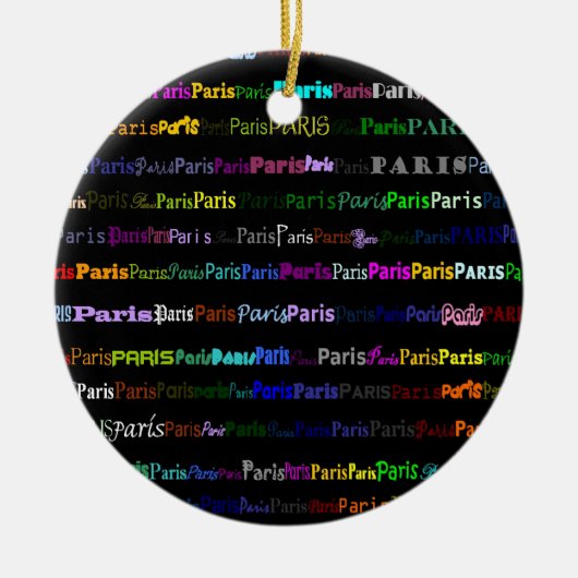 Paris Text Design I Ornament (Voorkant)