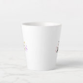  Paris Text & Eiffel Tower Latte Coffee Mok (Voorkant)