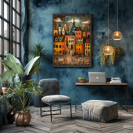 Paris: The City of Light - Whimsical Art Perfect Poster