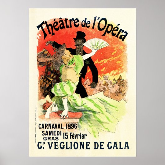 PARIS THEATER DE L'OPERA  Advertisement Poster (Voorkant)