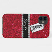 Paris Them Crystal BLING RUBY RED IPHONE 5 Hoesje (Achterkant (horizontaal))