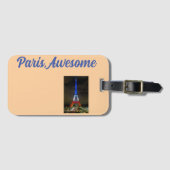 Paris-thema bagagelabel (Voorkant (horizontaal))