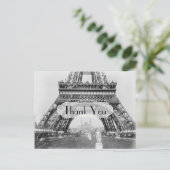Paris Thema Dank je wel Briefkaart (Staand voorkant)