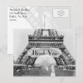 Paris Thema Dank je wel Briefkaart (Voorkant / Achterkant)