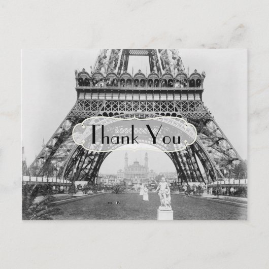 Paris Thema Dank je wel Briefkaart (Voorkant)