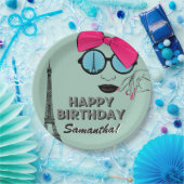 Paris Thema Happy Birthday Paper Bord (Feest)