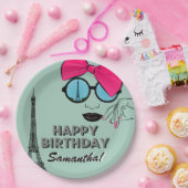 Paris Thema Happy Birthday Paper Bord (Feest)