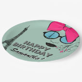 Paris Thema Happy Birthday Paper Bord (Gekanteld)