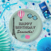 Paris Thema Happy Birthday Paper Bord (Feest)