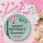 Paris Thema Happy Birthday Paper Bord (Feest)