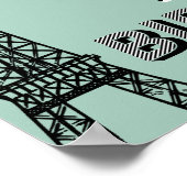 Paris Thema Happy Birthday Welkom Poster teken (Hoek)