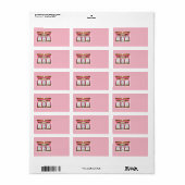Paris Thema Roze Franse patisserie Etiket (Full Sheet)