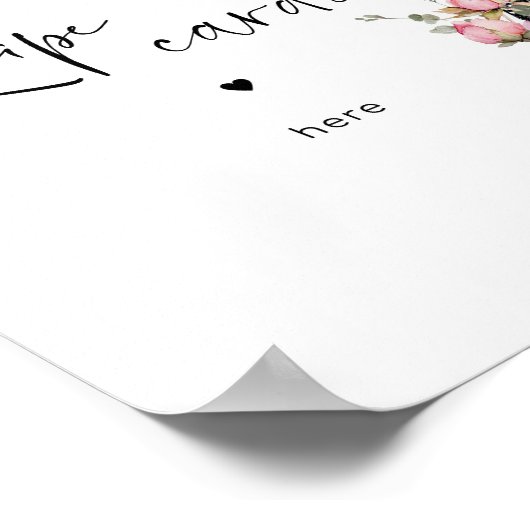 Paris thema script laat hier uw receptkaart poster (Hoek)