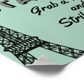 Paris Thema Selfie Station Verjaardag Poster teken (Hoek)