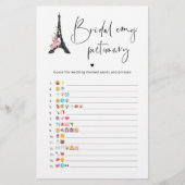 Paris thema vrijgezellenfeest emoji pictionary gam (Voorkant)