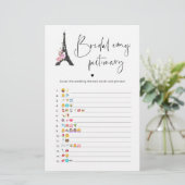 Paris thema vrijgezellenfeest emoji pictionary gam (Staand voorkant)
