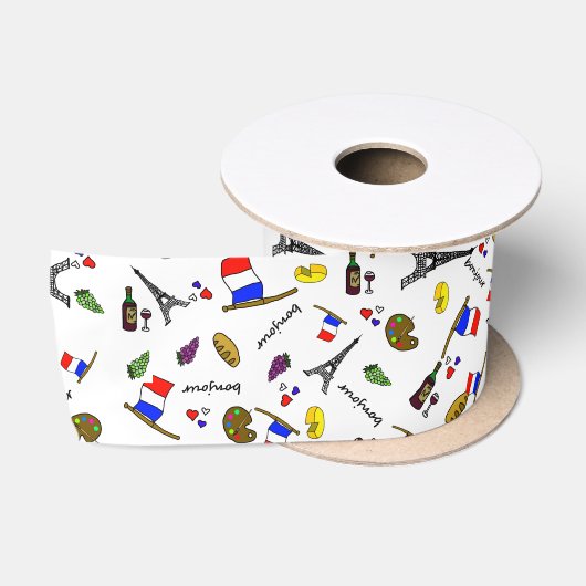 Paris Themapatroon Lint in Cartoonstijl (Spoel)