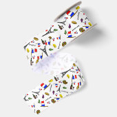 Paris Themapatroon Lint in Cartoonstijl (Achterkant)