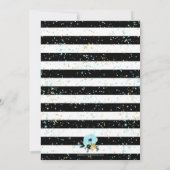 Paris Theme Baby shower Invitation - Blauw Kaart (Achterkant)