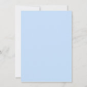 Paris Theme Baby shower Invitation Blue Kaart (Achterkant)