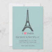 Paris Theme Birthday Uitnodiging (Voorkant)