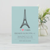 Paris Theme Birthday Uitnodiging (Staand voorkant)
